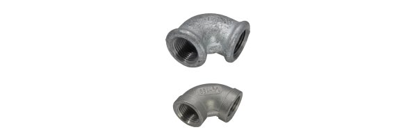 Winkel 90° mit Innengewinde (gegossen), bis 25 bar