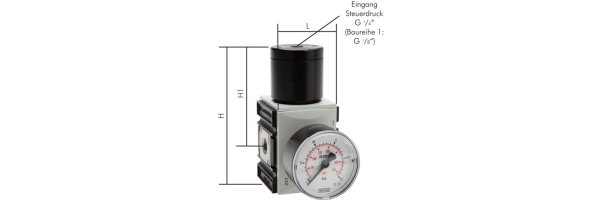 Druckregler, ferngesteuert (Volumenbooster) - Futura-Baureihe 1, 2 & 4, bis 14600 l/min