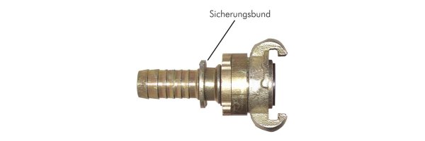 Sicherheits-Kompressorkupplungen mit Schlauchtülle & Sicherheitsbund (DIN 3238), 42 mm