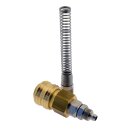 Kupplungsdose NW5 Schlauchanschluss 6 x 4mm Überwurfmutter, Knickschutz, Messing