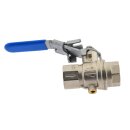 Messing Kugelhahn, 2-teilig, mit Zwangsentlüftung (gefasst) G 1/2", PN 14