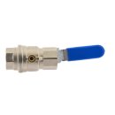Messing Kugelhahn, 2-teilig, mit Zwangsentlüftung (gefasst) G 1/2", PN 14