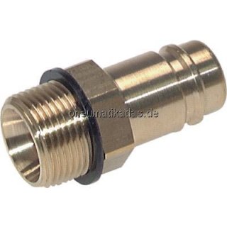 Kupplungsstecker (NW15) G 3/4"  (AG), Messing vernickelt
