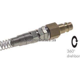 Kupplungsstecker (NW7,2) 8 x 6mm Schlauch m. Knickschutz
