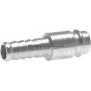Kupplungsstecker (NW10) 6mm Schlauch, Messing vernickelt