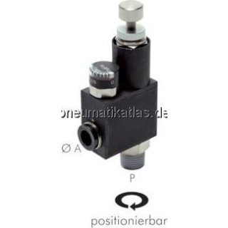 Druckregler R 1/4"-6mm, mit Manometer, IQS-Standard