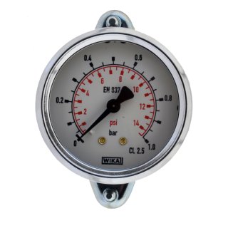 WIKA Einbaumanometer, 3-kant- Frontring, Ø 40mm, 0 - 10 bar