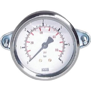 Einbaumanometer, 3-kant- Frontring, 100mm, 0 - 1 bar