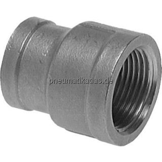 Rundmuffe Rp 2"-Rp 1 1/2", 16 bar 1.4408
