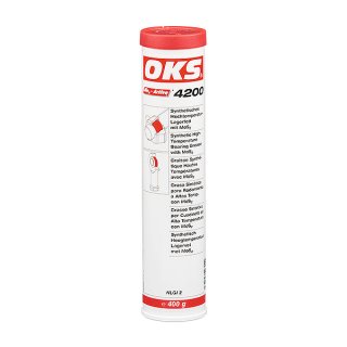 OKS 4200 Synthetisches Hochtemperatur- Lagerfett (MoS2) 400 g Kartusche Stoß- Druckbelastbar Verschleißschutz