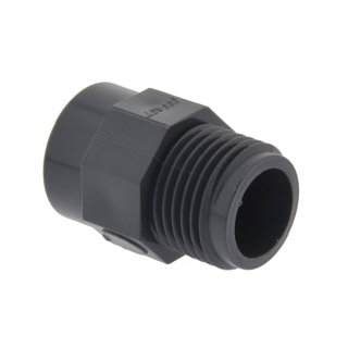 Reduziernippel mit zylindrischem Innen- und Außengewinde Rp 1 1/4" (AG) - Rp 1/2" (IG), PVC - U