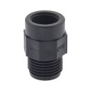 Reduziernippel mit zylindrischem Innen- und Außengewinde Rp 1 1/4" (AG) - Rp 1/2" (IG), PVC - U