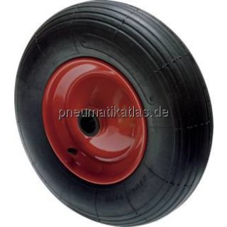 Rad, PU (pannensicher), Stahlblechfelge mit Rollenkorb
