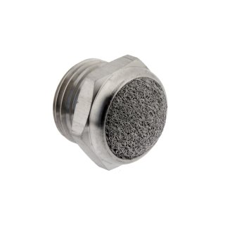 Schalldämpfer mit Edelstahl-Drahtgewebe, NPT 1/8", Drahtgewebe, Edelstahl