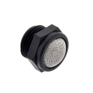 Schalldämpfer mit Edelstahl-Drahtgewebe, G 1/8", Drahtgewebe, Polyamid