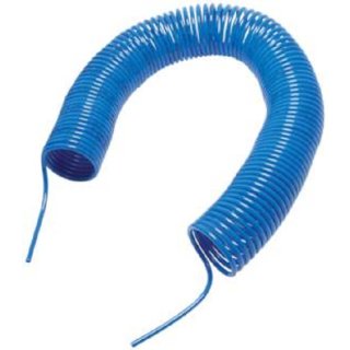 PA-Spiralschlauch 4 x 2,5 mm, blau, 2,5 mtr. Arbeitslänge