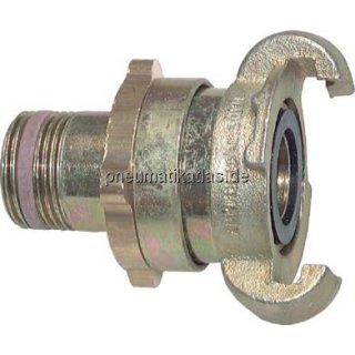 Sicherheits-Kompressorkuppl. G 1/2"(AG), 16 bar Temperguss ve