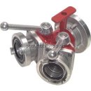 Storz-Verteiler 1 x 52-C -> 2 x 25-D, Kugelabsperrung