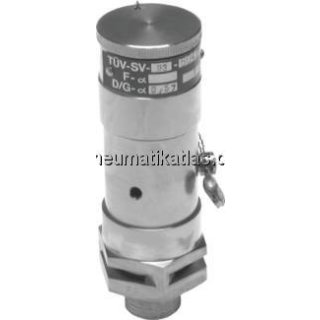 TÜV-Sicherheitsventil G 1 1/2"  (DN30), 4,00 bar, 1.4571