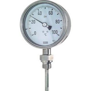 Bimetallthermometer, senk- recht D100/-30 bis +50°C/63mm