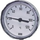 Bimetallthermometer, waage- recht D100/0 - 120°C/40mm