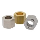 Überwurfmutter für Schlauchtülle 4 / 6 mm G 1/4"  Messing Mutter