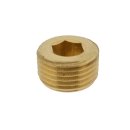 Verschlussstopfen ohne Bund mit Innensechskant G 1/4", 16 bar Messing