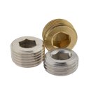 Verschlussstopfen ohne Bund mit Innensechskant G 1/4", 16 bar Messing