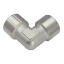 90°-Winkel mit Innengewinde beidseitig G 1/2", 16 bar Messing vernickelt