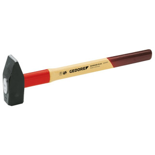 Gedore Vorschlaghammer mit Hickory Stiel Rotband Plus Gewicht 3.000 g