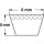 ConCar Keilriemen klassisch 8 x 5 mm Profil 8 L&auml;nge 315 - 1500 mm DIN 2215