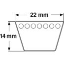 Klassischer Keilriemen Profil 20 mm DIN 2215 von 800 mm bis 4500 mm 