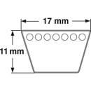 ConCar Keilriemen Profil BX / 17 x 11 mm flankenoffen formgezahnt 615 - 4013 mm