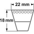 ConCar Schmalkeilriemen 22 x 18 mm Profil XPC von 560 mm bis 670 mm Keilriemen