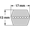 ConCar Doppelkeilriemen Profil BB 17 x 13 mm 6 Kant – Keilriemen Doppelriemen