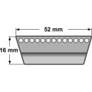 ConCar Breitkeilriemen Profil 52 x 16 mm Variatorriemen Vari-Speed Keilriemen