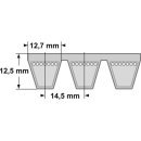ConCar Kraftband 12,7 x 12,5 mm Profil SPA Verbundkeilriemen 1400 - 4500 mm