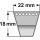 Gates Schmalkeilriemen Super HC MN Profil SPC 22 x 18 mm 2000–4750 mm Keilriemen