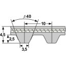 Zahnflachriemen PU Profil T10 Zahnriemen 260 - 880 mm Länge Polyurethan / Stahl