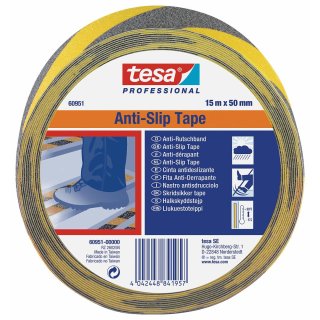 TESA Anti-Rutsch-Klebebänder 60951 schwarz / gelb – schwarz