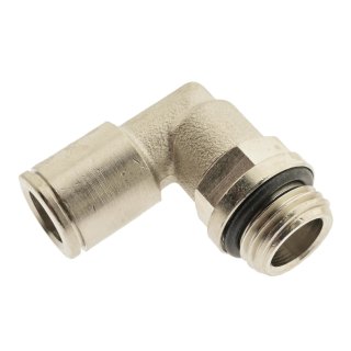 IQS Winkel - L - Steckverschraubung M 5 - 4 mm, Messing vernickelt Standard