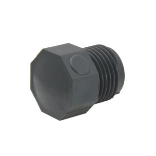 Verschlussstopfen Außensechskant Gewinde Rp 3/8“ – Rp 4" Material PVC - U 10 bar