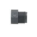 Verschlussstopfen Außensechskant Gewinde Rp 3/8“ – Rp 4" Material PVC - U 10 bar