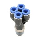 IQS Mehrfachverteiler 4-Fach-Verteiler Außengewinde R 1/4“ – R 1/8“ IQS Standard