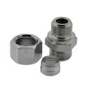 Gerade Klemmringverschraubung mit Elastomerdichtung metrisch Edelstahl NC leicht