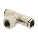 IQS T-Steckanschluss G Innengewinde Messing vernickelt 4–10mm Pneumatik Stecker