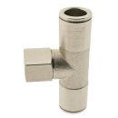 IQS T-Steckanschluss G Innengewinde Messing vernickelt 4–10mm Pneumatik Stecker