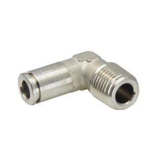 IQS Winkel - Steckverschraubung festst. L – Verbindung R 1/8“ – R 1/4“ Edelstahl