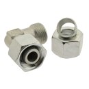 Winkel Schneidringverschraubung einstellbar Dichtkegel O-Ring Edelstahl schwer