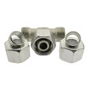 T Klemmringverschraubung mit Dichtkegel und O-Ring Edelstahl NC schwere Baureihe